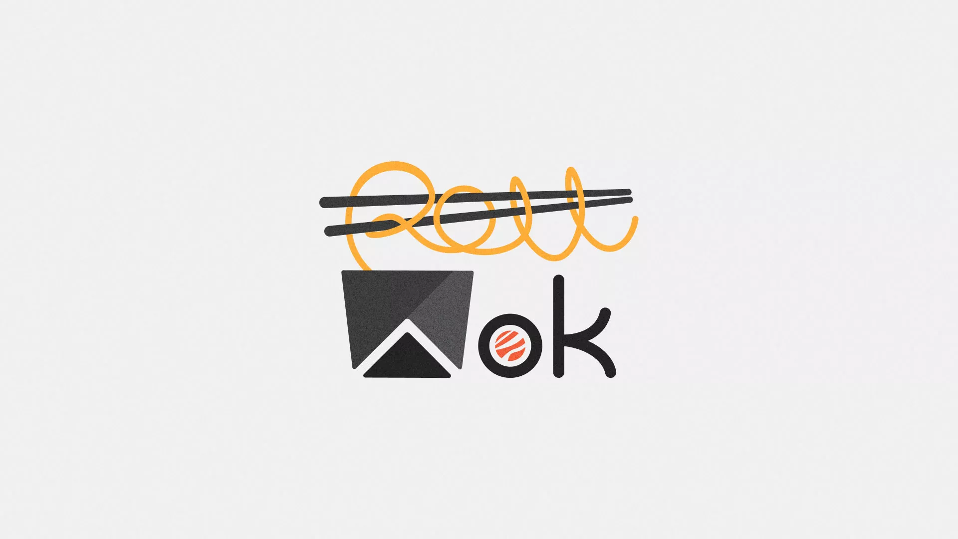 Разработка логотипа суши-бара «Roll Wok Club» в Йошкар-Оле